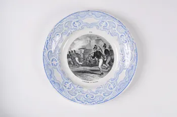 FaïEnces ; Lebeuf Milliet Et Cie assiette à dessert Picardie, France 1868-1876 1967.12.9 Photo Mucem