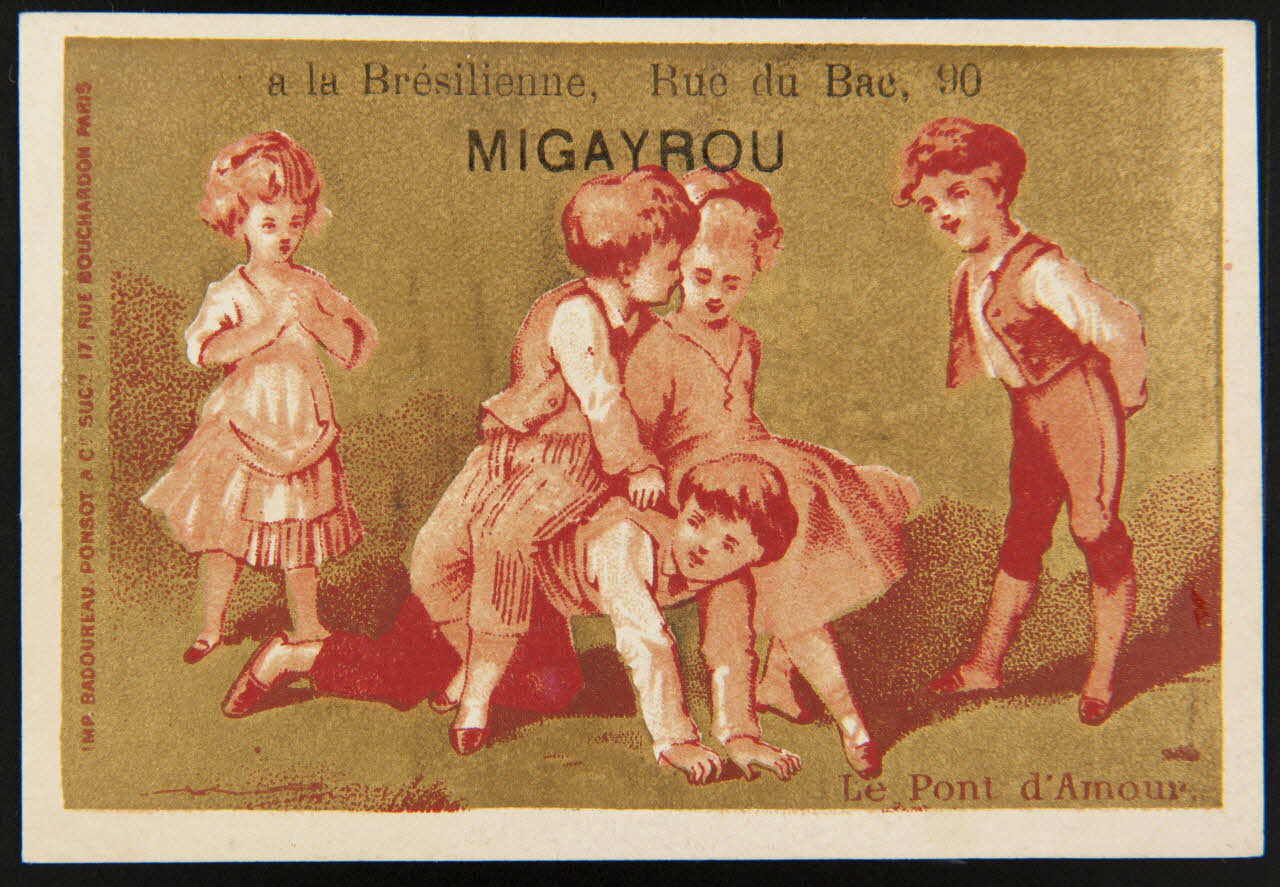 Badoureau, Ponsot carte réclame chromo Paris 1870-1880 1996.40.1079.17 Photo