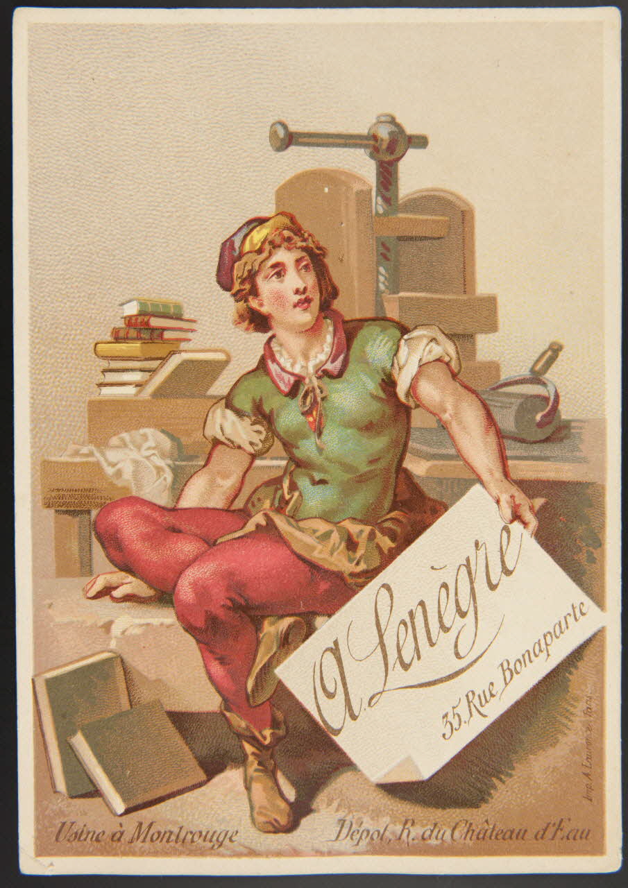 Lauronce A. carte réclame chromo Paris 1870-1890 1996.40.1107.1 Photo