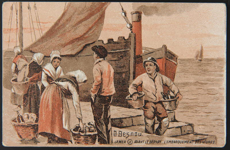 Th. Wartel ; Besnou O. carte réclame chromo Paris 1890-1920 1996.40.1214.3 Photo