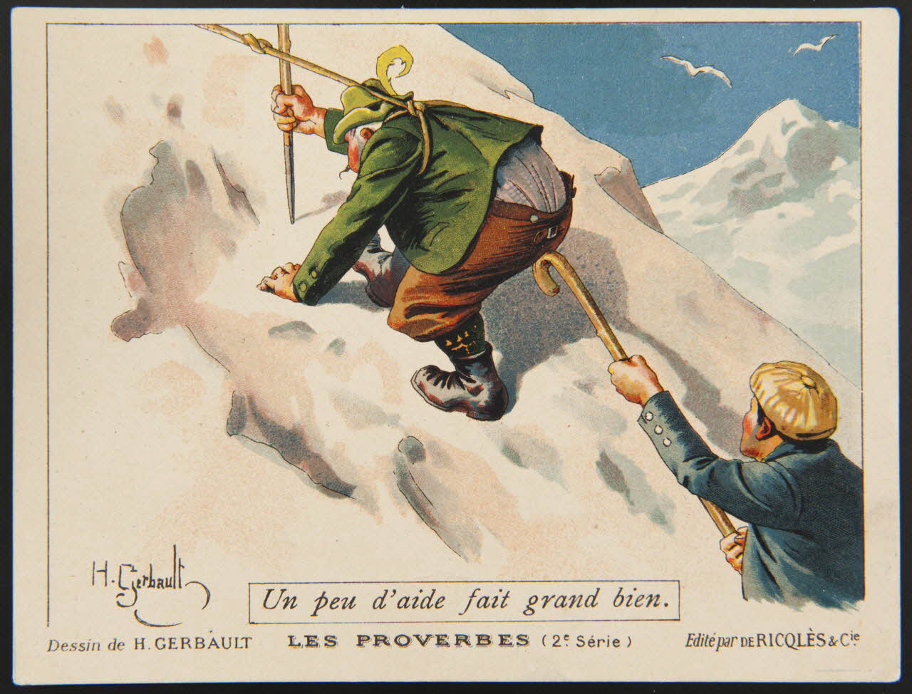 Henry Gerbault ; Emery ; Ricqlès ; G. Engelmann Paris carte réclame chromo Paris 1909 1996.40.1317.10 Photo