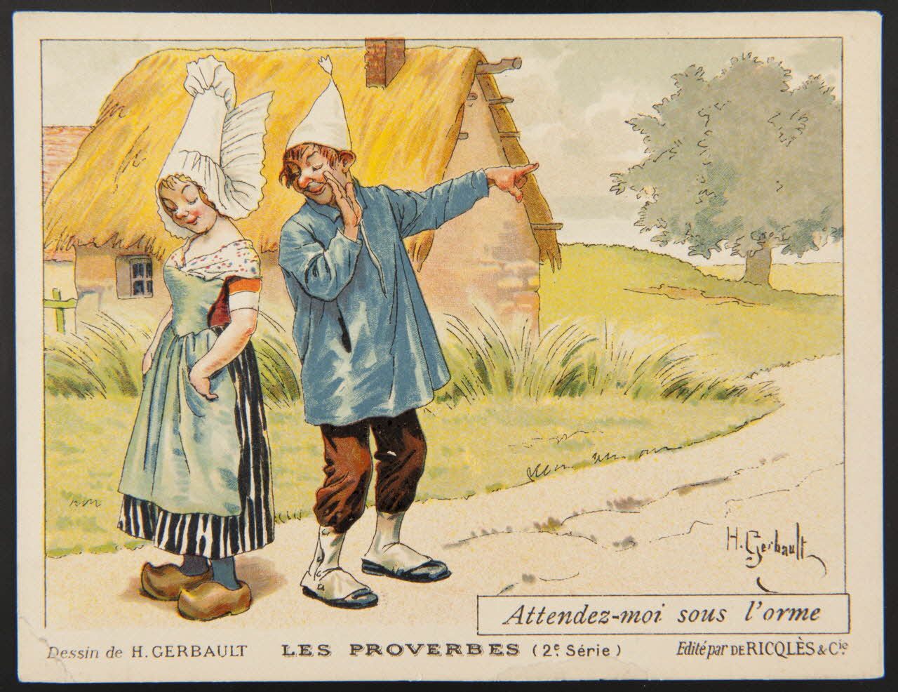 Henry Gerbault ; Emery ; Ricqlès ; G. Engelmann Paris carte réclame chromo Paris 1909 1996.40.1317.3 Photo