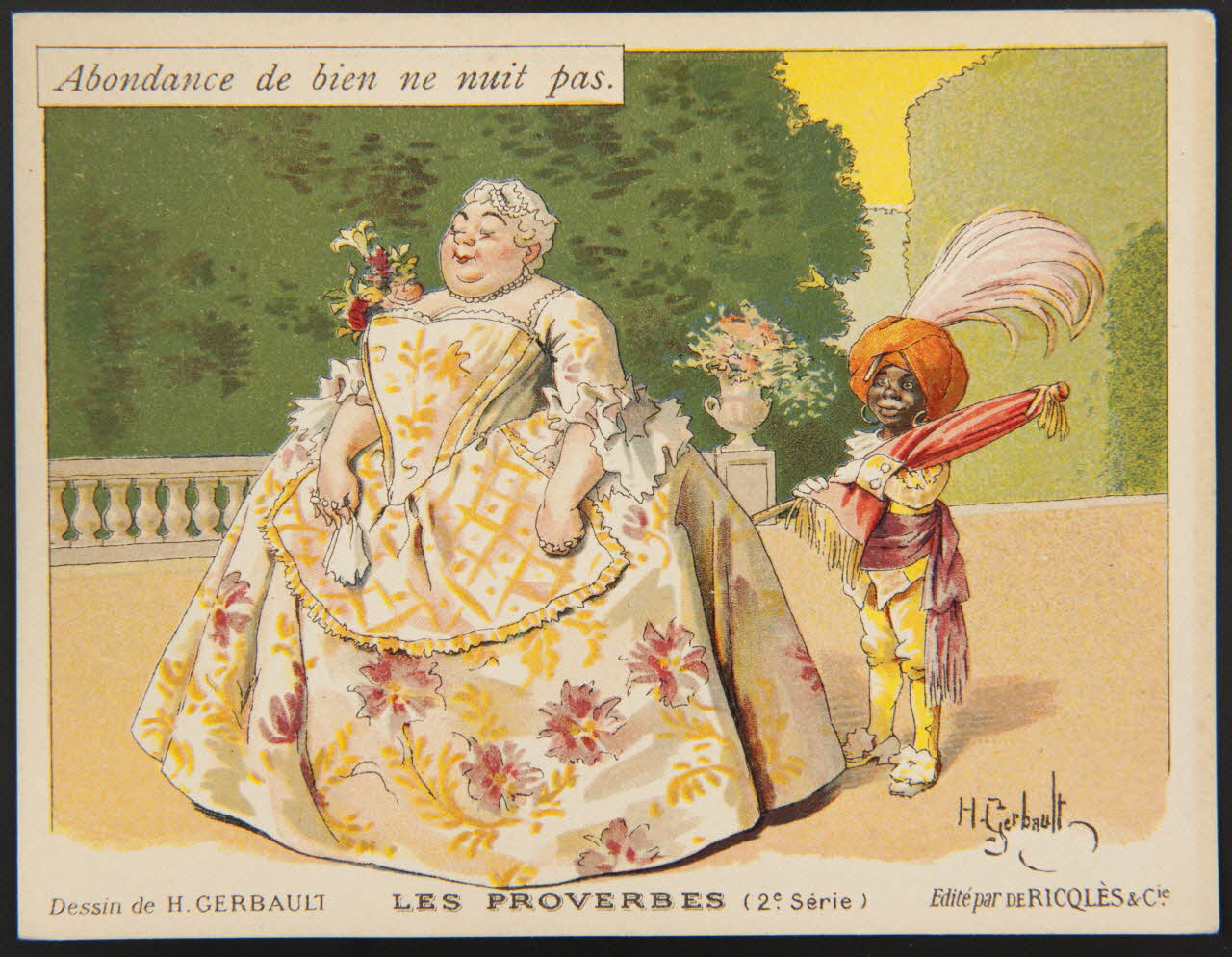 Henry Gerbault ; Emery ; Ricqlès ; G. Engelmann Paris carte réclame chromo Paris 1909 1996.40.1317.8 Photo