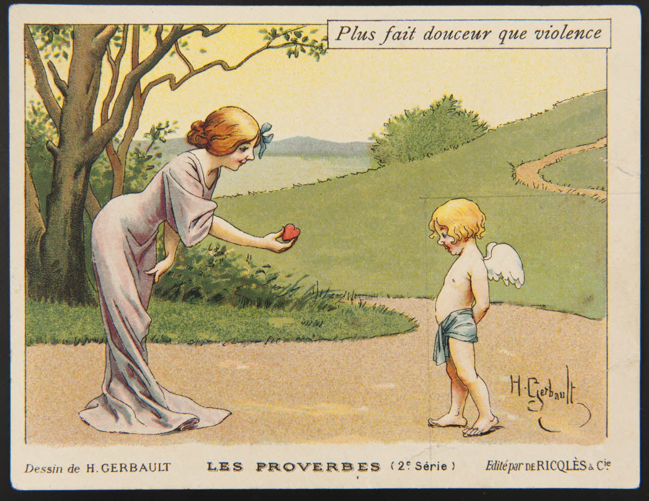 Henry Gerbault ; Emery ; Ricqlès ; G. Engelmann Paris carte réclame chromo Paris 1909 1996.40.1317.9 Photo