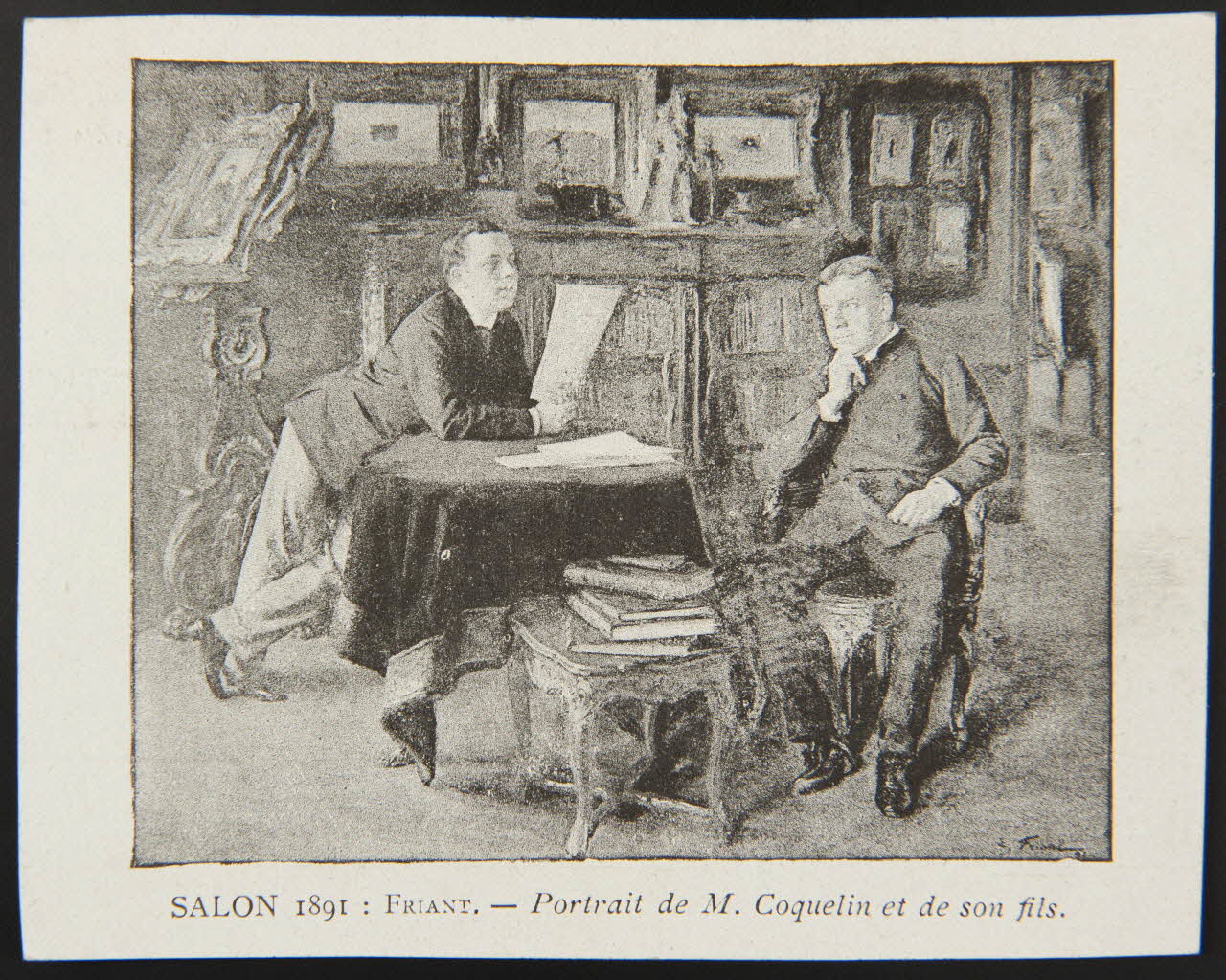 Friant Emile ; Emery carte réclame chromo Paris 1891 1996.40.1319.1 Photo