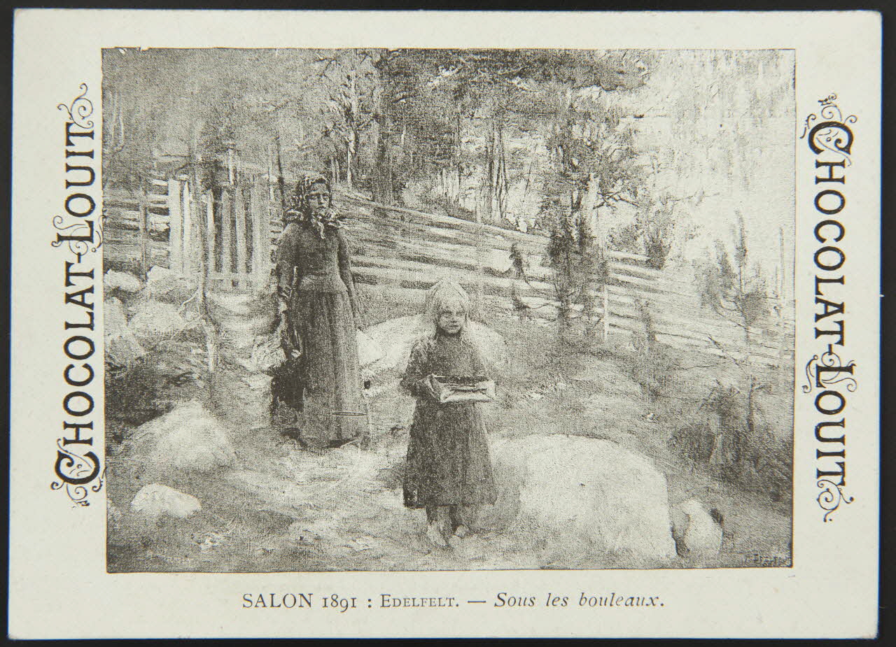 Eddelfelt Albert ; Emery carte réclame chromo Paris 1891 1996.40.1319.3 Photo
