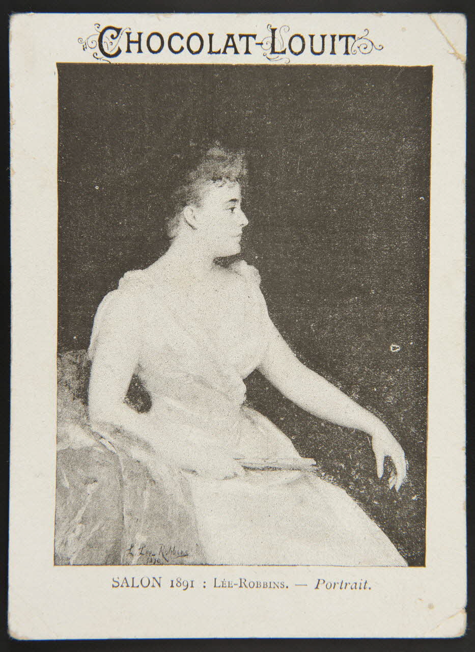 Lee-Robbins Lucy ; Emery carte réclame chromo Paris 1891 1996.40.1319.8 Photo