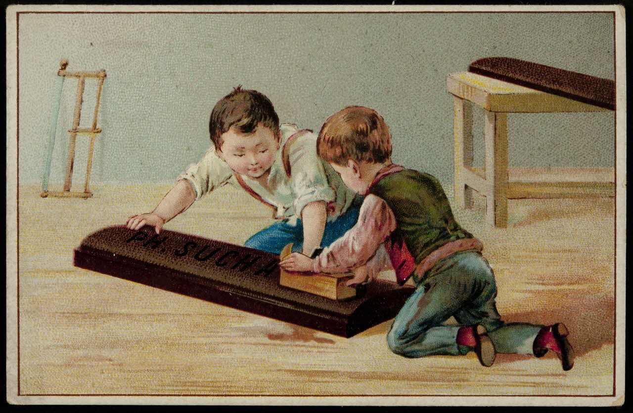 Suchard Philippe carte réclame chromo Neuchâtel, Suisse 1880-1914 1996.40.157.1 Photo