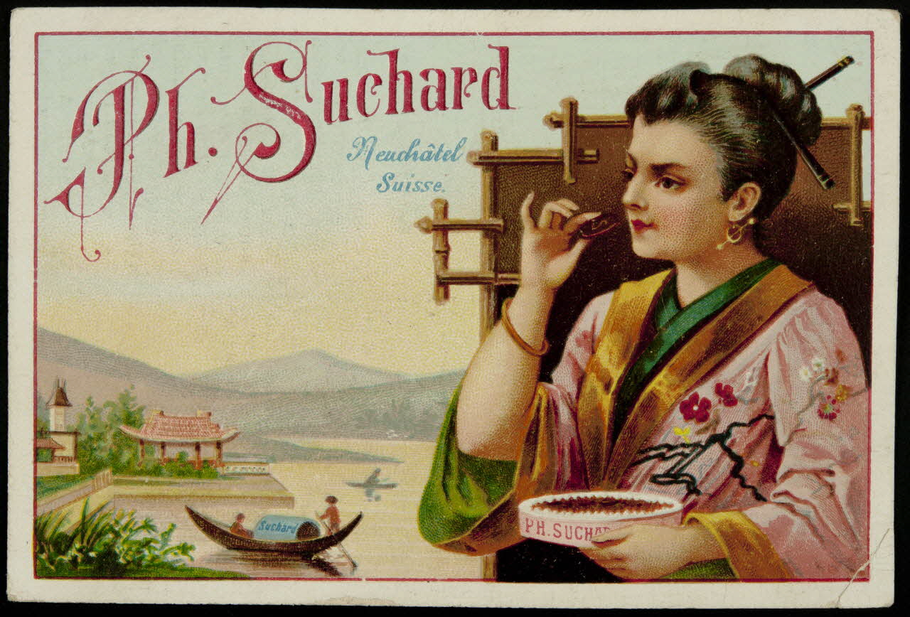 Suchard Philippe carte réclame chromo Neuchâtel 1880-1914 1996.40.161.2 Photo