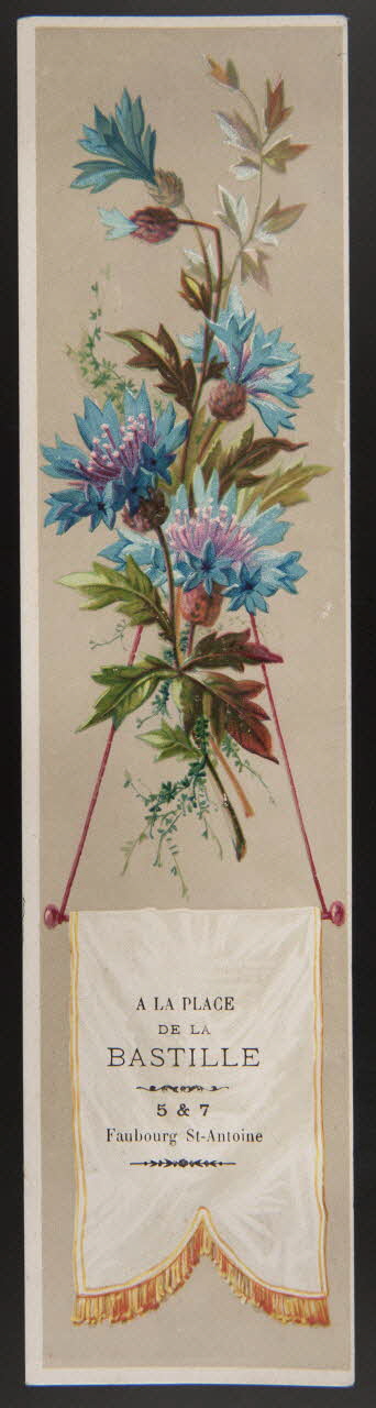 carte réclame Fanion accroché à des bleuets 1996.40.1618.1 Photo