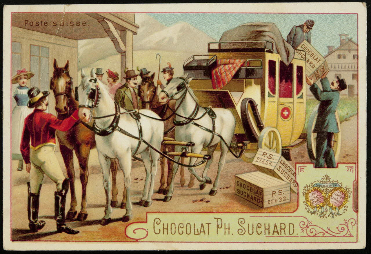 Suchard Philippe carte réclame chromo Neuchâtel 1880-1914 1996.40.163.6 Photo