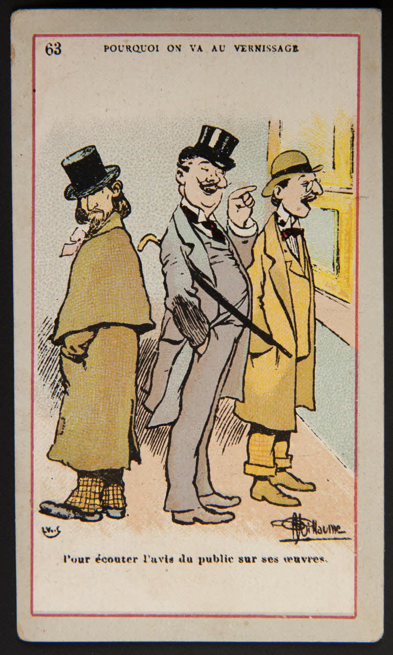Carte réclame 63 POURQUOI ON VA AU VERNISSAGE 1996.40.1639.19 Photo