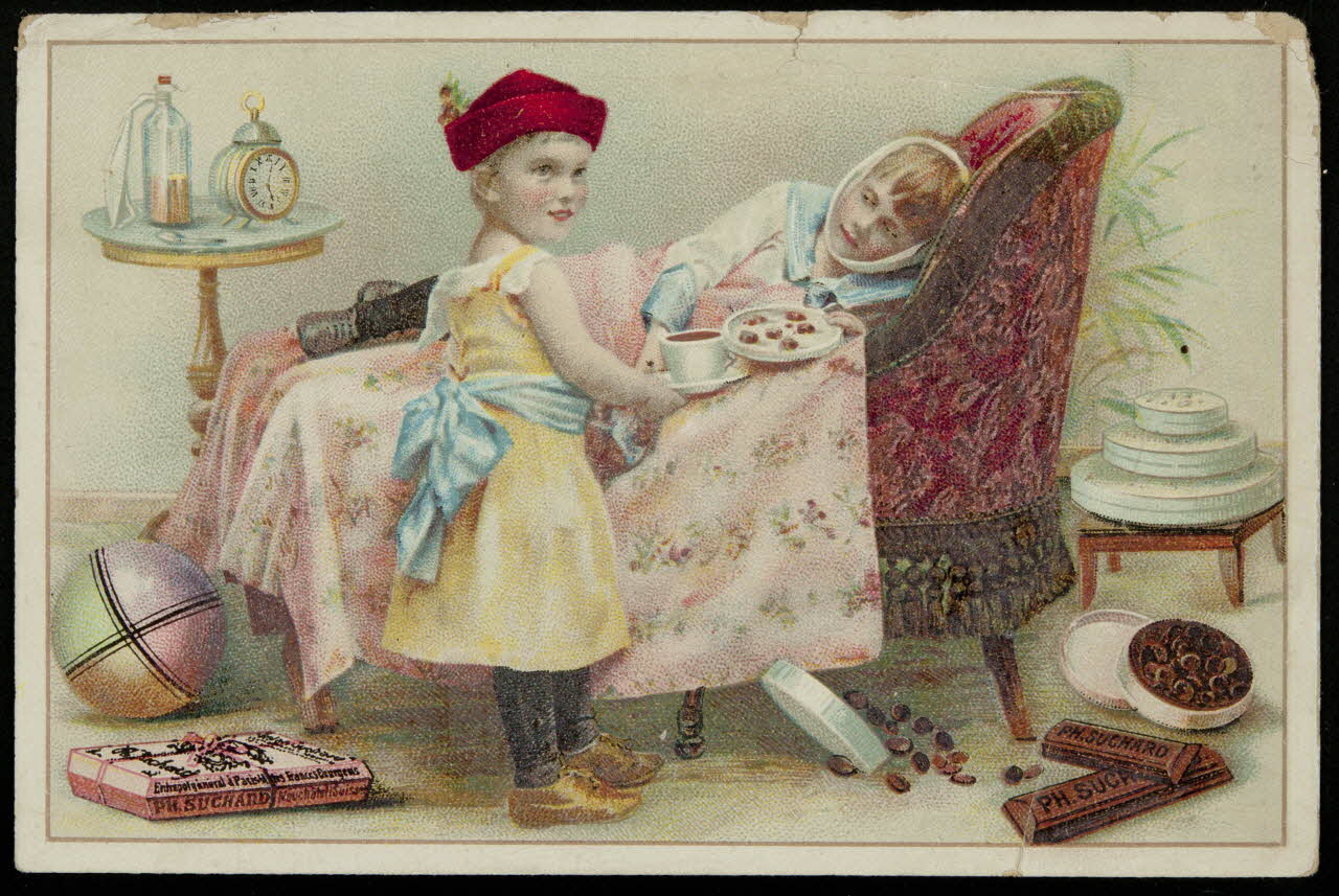 Suchard Philippe carte réclame chromo Neuchâtel 1880-1914 1996.40.165.1 Photo