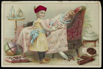 Suchard Philippe carte réclame chromo Neuchâtel 1880-1914 1996.40.165.1 Photo