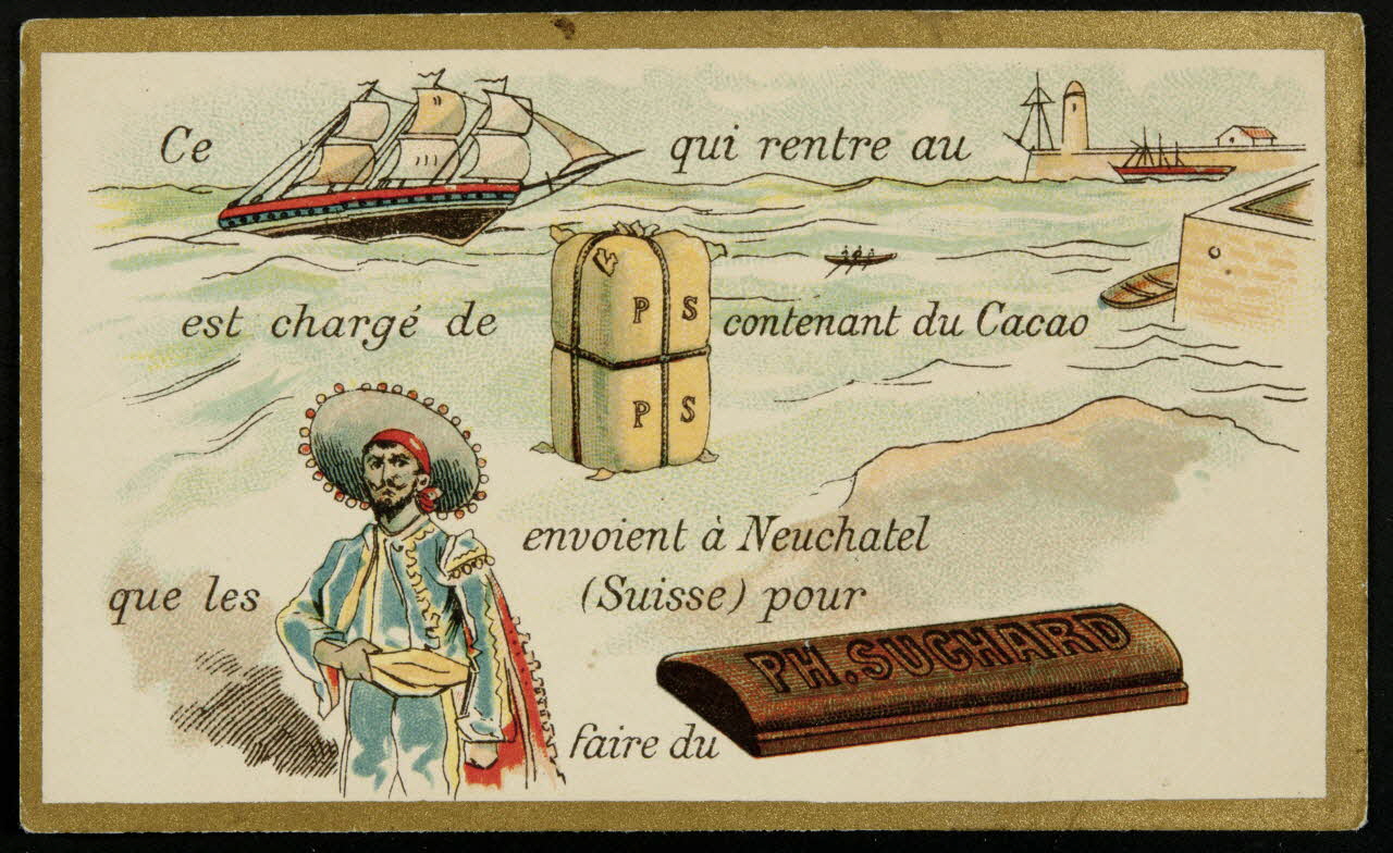 Suchard Philippe carte réclame chromo Neuchâtel 1880-1914 1996.40.167.3 Photo