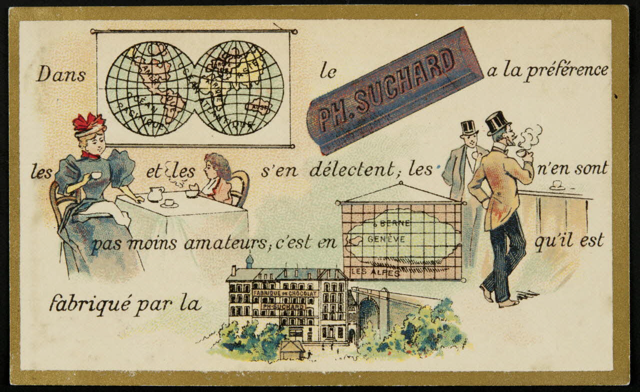 Suchard Philippe carte réclame chromo Neuchâtel 1880-1914 1996.40.167.4 Photo