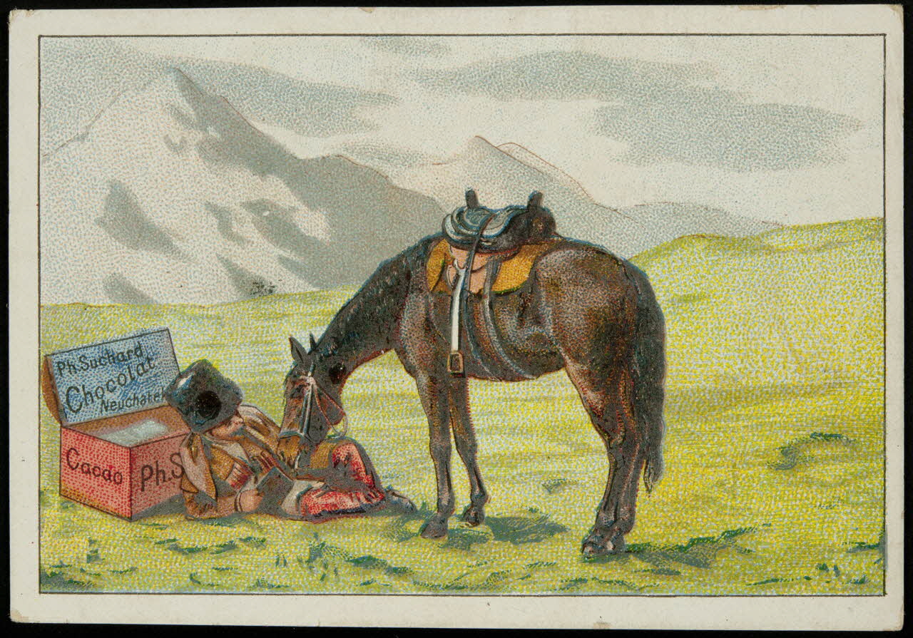 Suchard Philippe carte réclame chromo Neuchâtel 1880-1914 1996.40.168.2 Photo