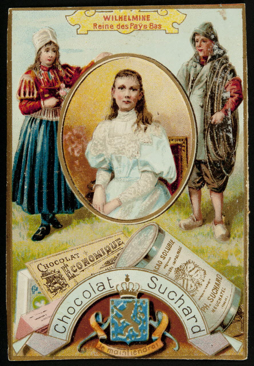 Suchard Philippe carte réclame chromo Neuchâtel, Suisse 1899-1900 1996.40.169.12 Photo