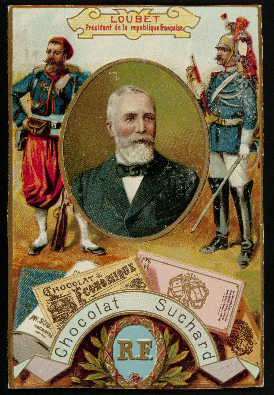 Suchard Philippe carte réclame chromo Neuchâtel, Suisse 1899-1900 1996.40.169.13 Photo