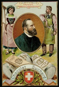 Suchard Philippe carte réclame chromo Neuchâtel, Suisse 1899-1900 1996.40.169.14 Photo