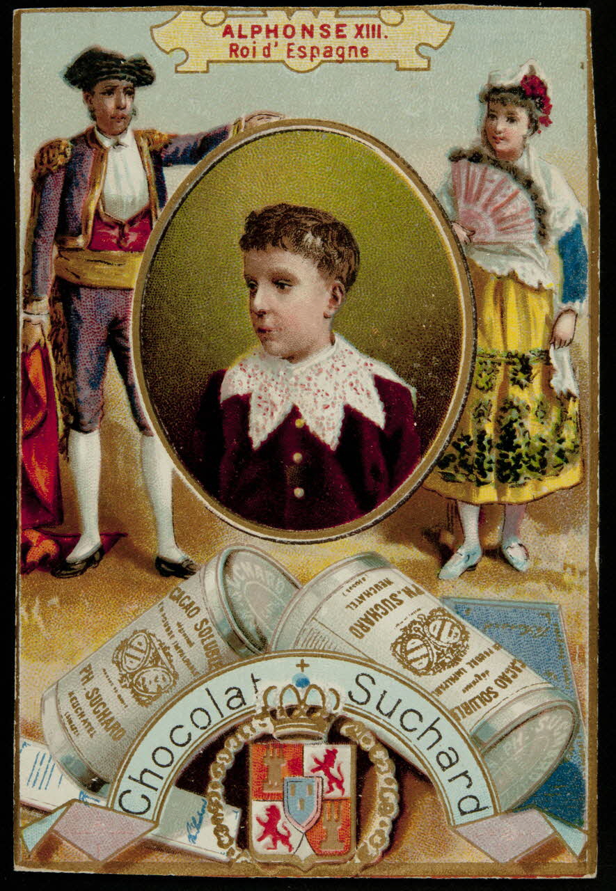 Suchard Philippe carte réclame chromo Neuchâtel, Suisse 1899-1900 1996.40.169.2 Photo