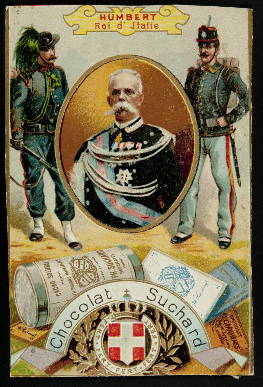 Suchard Philippe carte réclame chromo Neuchâtel, Suisse 1899-1900 1996.40.169.8 Photo