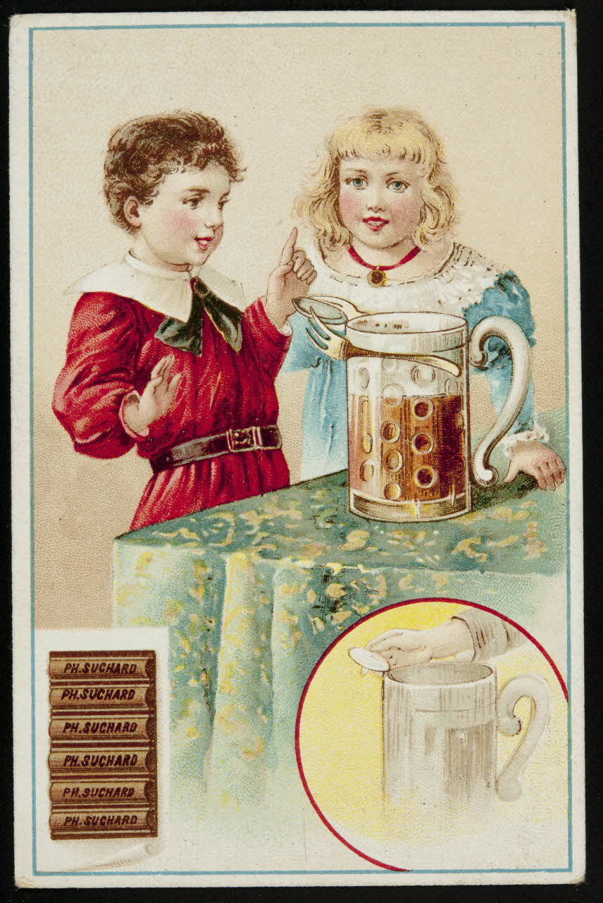 Suchard Philippe carte réclame chromo Neuchâtel, Suisse 1880-1914 1996.40.170.1 Photo