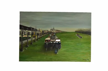 Georges Verhéest tableau Crue de la Seine à Conflans-Sainte-Honorine France 1966 1967.13.1 Photo Mucem
