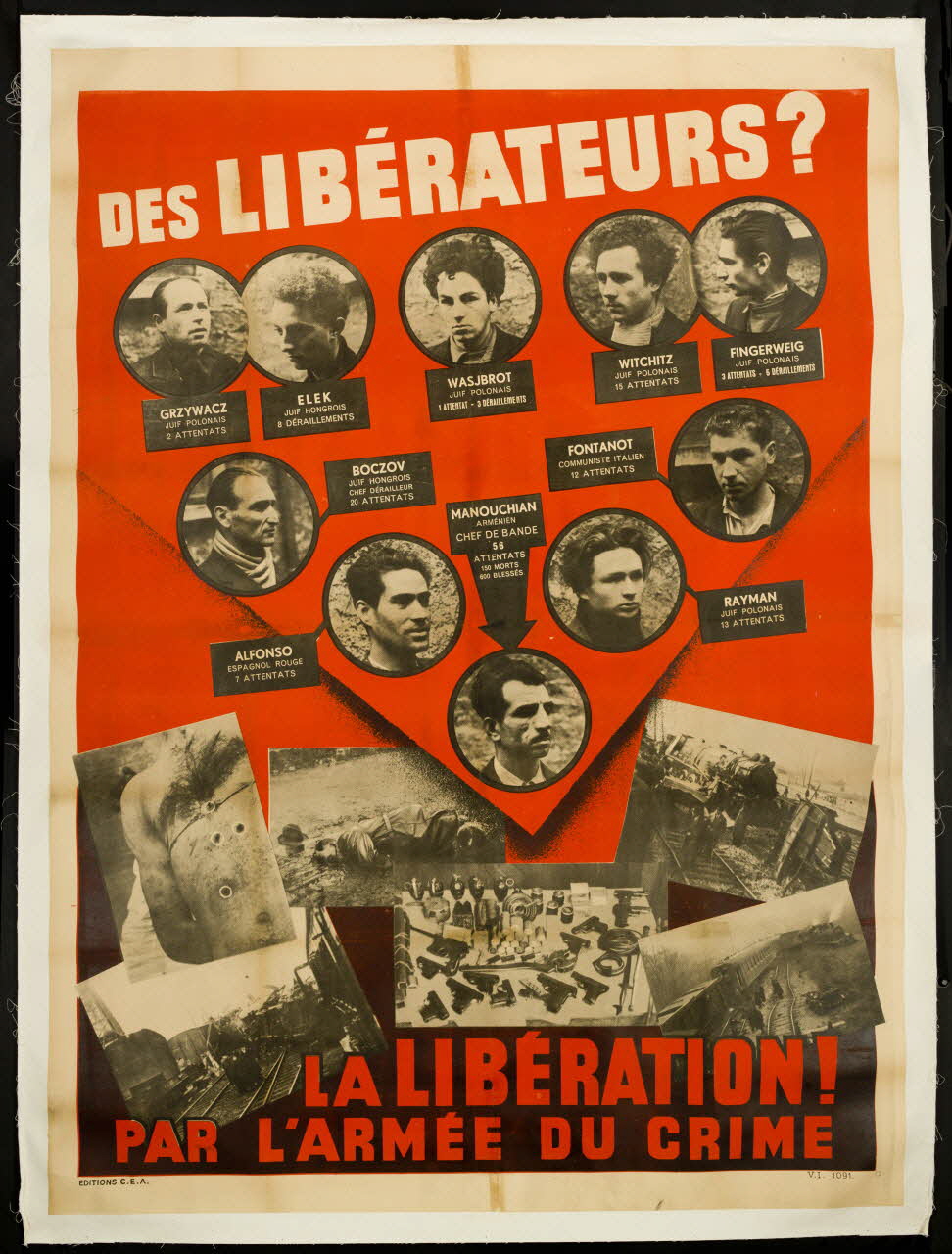 affiche DES LIBERATEURS ?  LA LIBERATION !  PAR L'ARMEE DU CRIME 1940-1944 2001.3.17 Photo