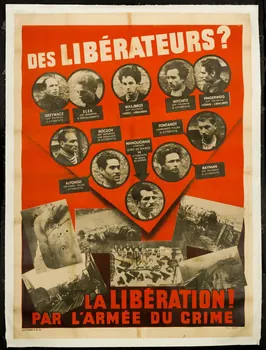 affiche DES LIBERATEURS ?  LA LIBERATION !  PAR L'ARMEE DU CRIME 1940-1944 2001.3.17  Photo