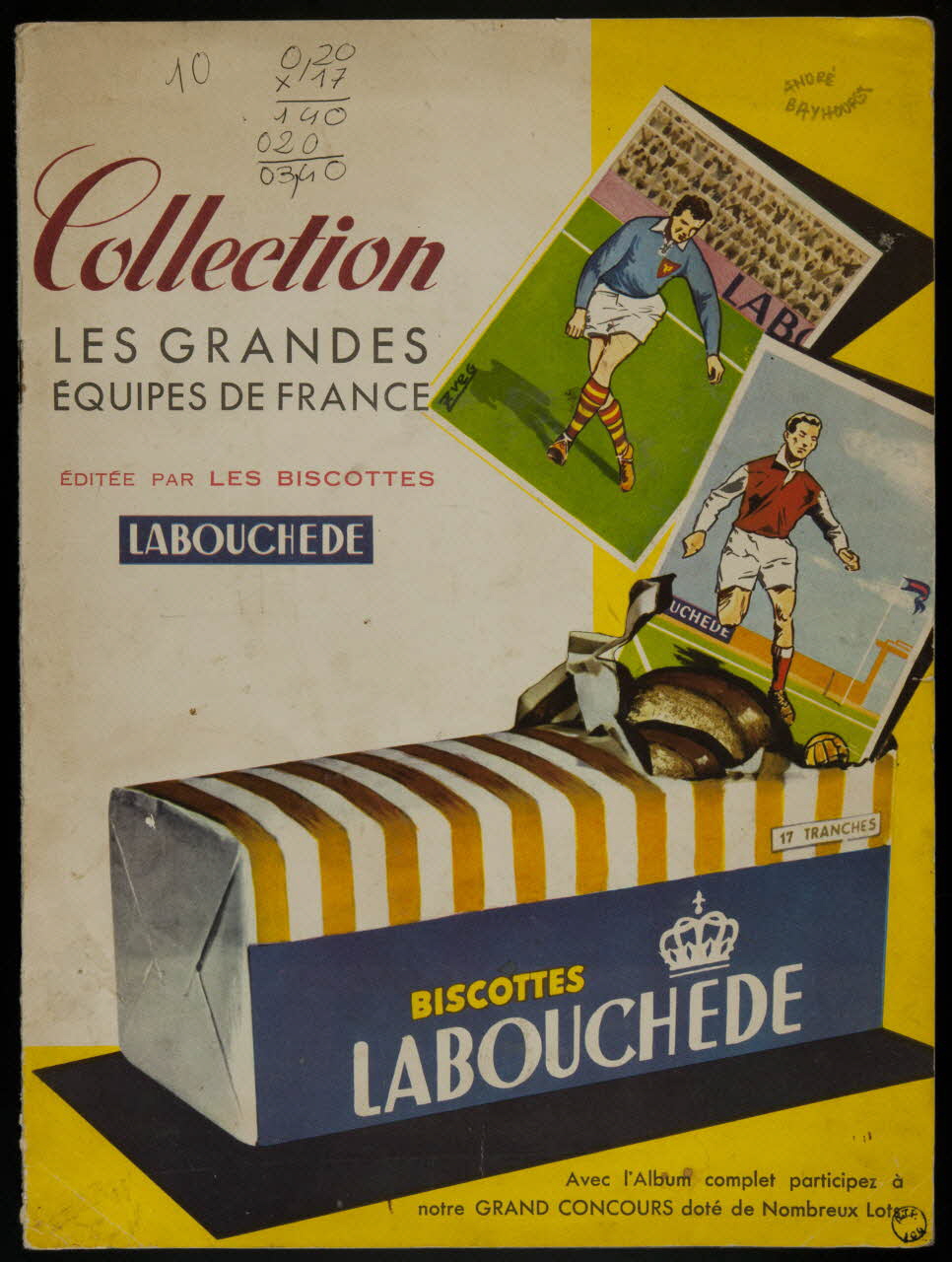 album Collection  LES GRANDES  EQUIPES DE FRANCE  EDITEE PAR LES BISCOTTES  LABOUCHEDE France 1955 2007.46.143 Photo