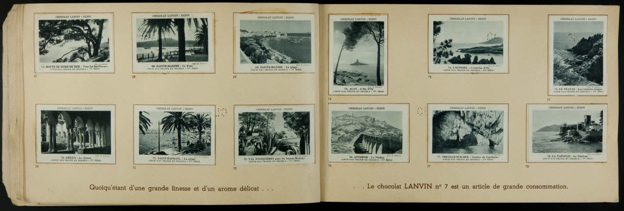 album LA FRANCE EN IMAGES  COTE-D'AZUR  PROVENCE  CORSE  ALBUM EDITE PAR LA CHOCOLATERIE  LANVIN  DIJON France 1955 2007.46.147 Photo
