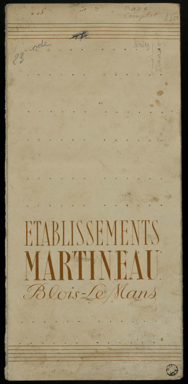 album ETABLISSEMENTS  MARTINEAU  Blois - Le Mans France 1938 2007.46.161 Photo