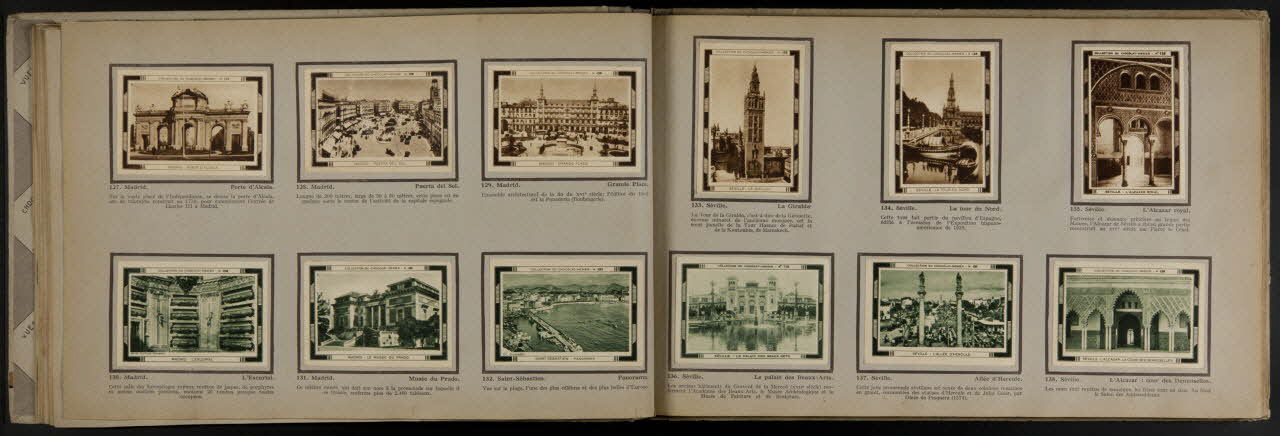 album UN BEAU  VOYAGE  A TRAVERS  L'EUROPE  CHOCOLAT-MENIER  ALBUM N°1 (VIGNETTES DE 1 A 360) France 1925-1935 2007.46.166 Photo