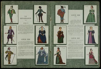 album Le costume à travers l'histoire de France, édité par les Biscottes l'Angevine. France 1958 2007.46.19 Photo