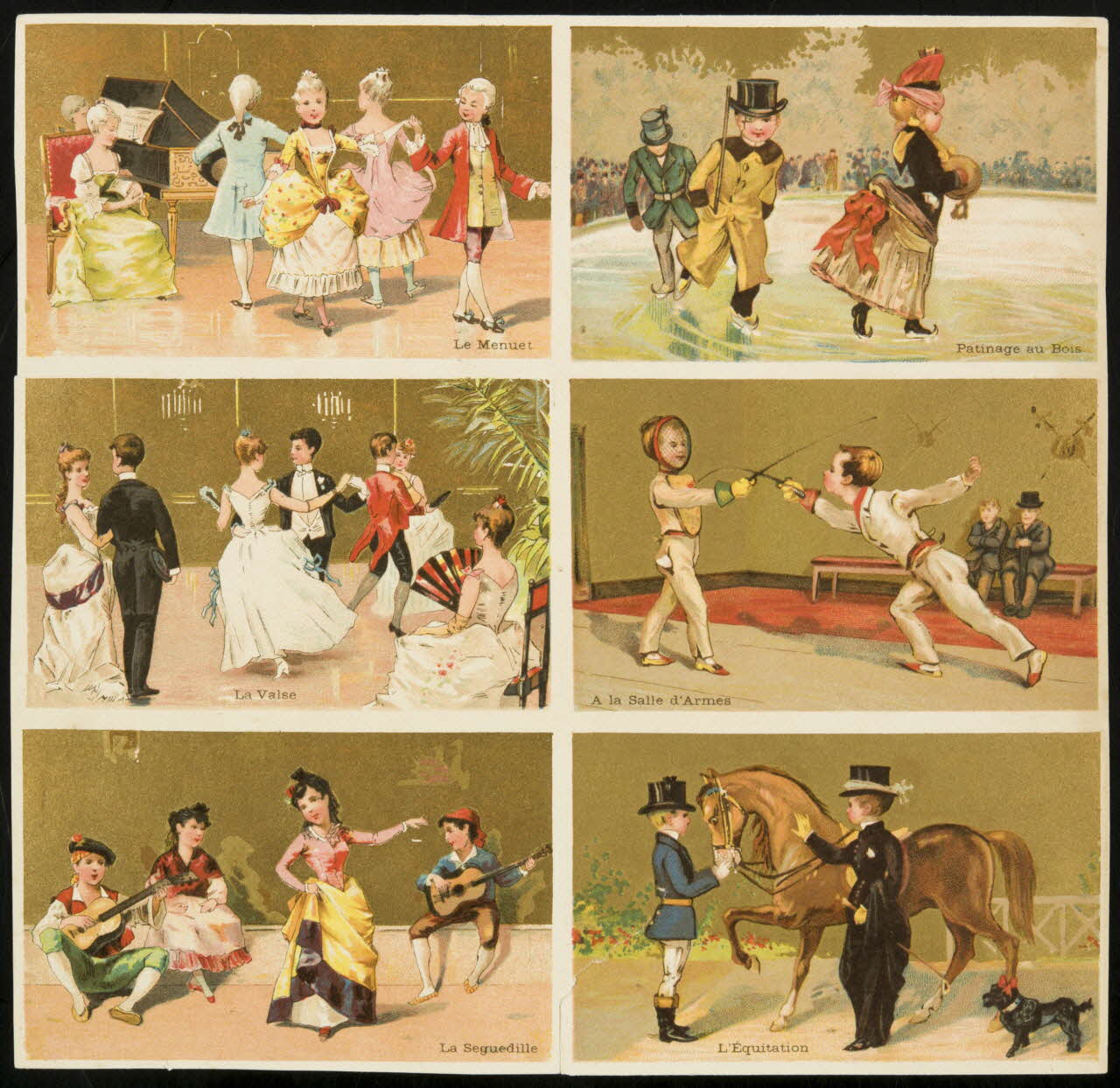 planche de cartes réclame chromo 1996.40.1934.1 Photo