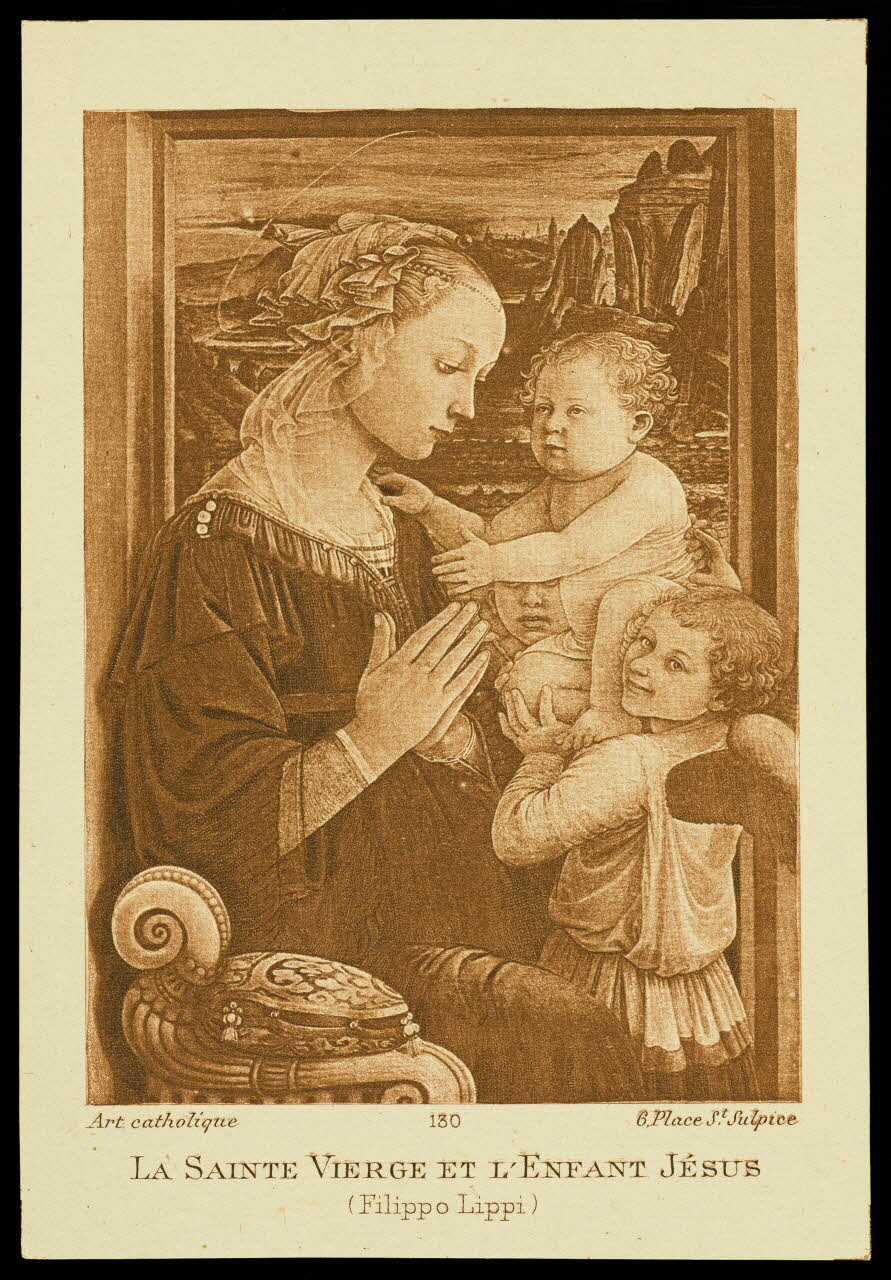 image pieuse LA SAINTE VIERGE ET L'ENFANT JESUS  (Filippo Lippi) 1996.40.1967 Photo