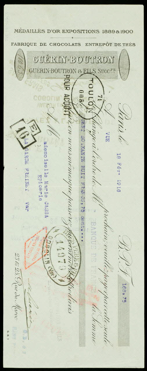 facture GUERIN-BOUTRON 1996.40.1980.2 Photo