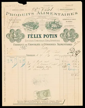 facture FELIX POTIN  EPICERIES, COMESTIBLES, VINS & SPIRITUEUX 1996.40.1983 Photo