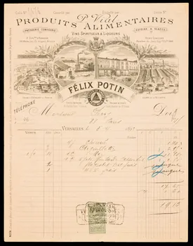 facture PRODUITS ALIMENTAIRES  FELIX POTIN 1996.40.1984 Photo