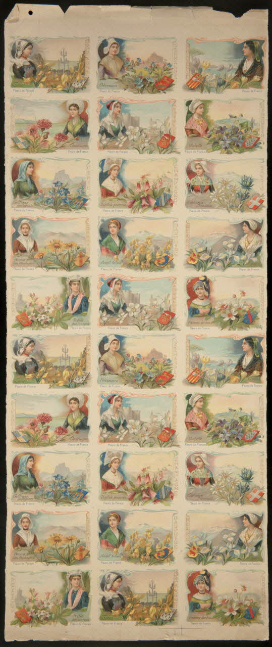 planche de cartes réclame chromo 1996.40.2006.1 Photo