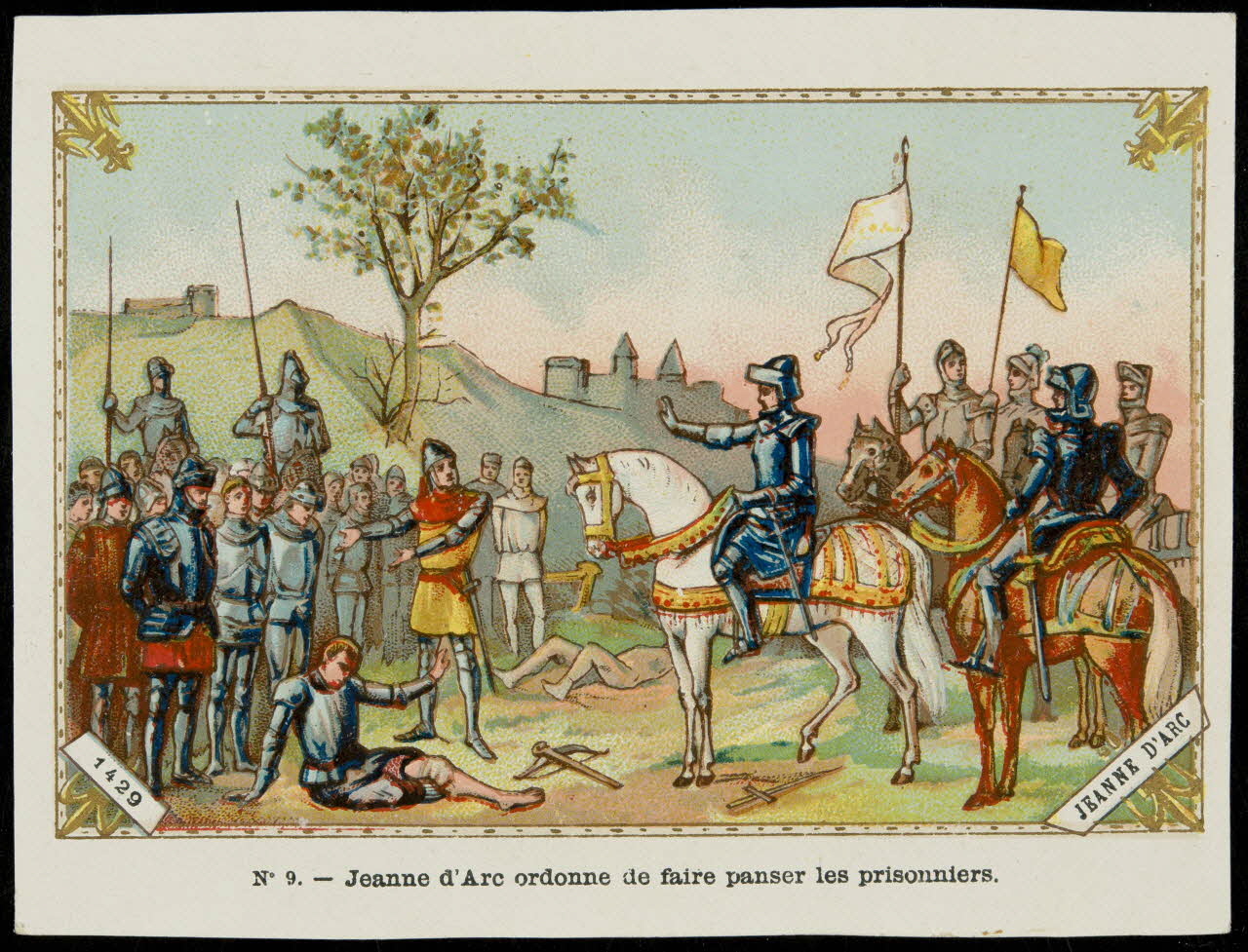 carte réclame N°9. - Jeanne d'Arc ordonne de faire panser les prisonniers. 1996.40.2027.2 Photo