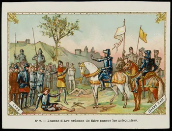 carte réclame N°9. - Jeanne d'Arc ordonne de faire panser les prisonniers. 1996.40.2027.2  Photo