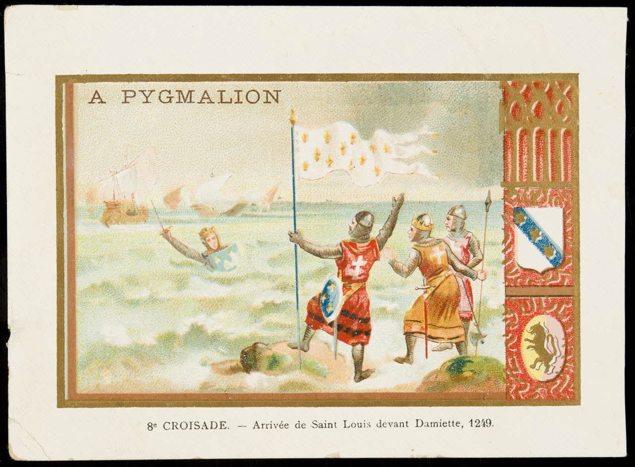 carte réclame A PYGMALION  8e CROISADE. - Arrivée de Saint Louis devant Damiette, 1249. 1996.40.2035 Photo