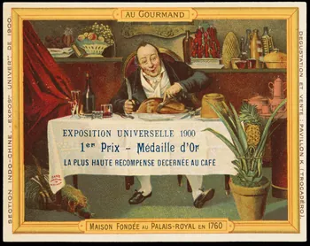 carte réclame AU GOURMAND  EXPOSITION UNIVERSELLE 1900 1996.40.2036 Photo
