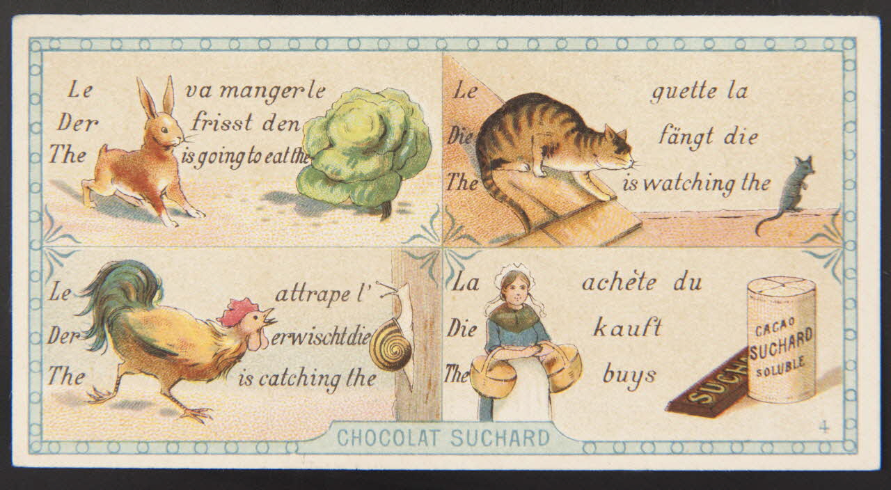 Suchard Philippe carte réclame chromo Neuchâtel 1880-1914 1996.40.217.3 Photo