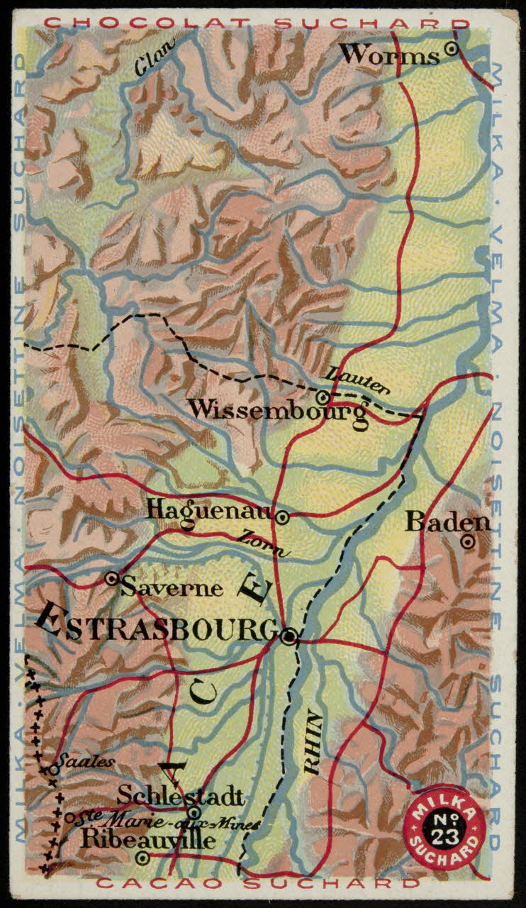Suchard Philippe carte réclame chromo Neuchâtel 1880-1914 1996.40.252.3 Photo