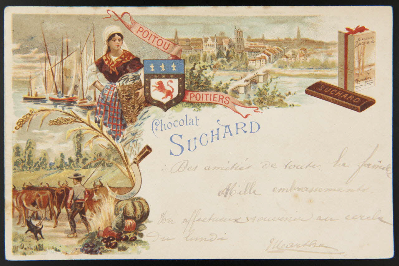 Suchard Philippe carte réclame chromo Neuchâtel 1901 1996.40.266.3 Photo