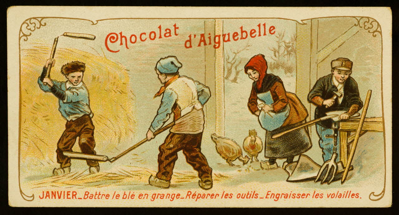 Edition de la Chocolaterie d'Aiguebelle carte réclame chromo 1883-1900 1996.40.389.1 Photo