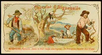 Edition de la Chocolaterie d'Aiguebelle carte réclame chromo 1883-1900 1996.40.389.11 Photo